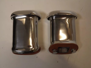 Mooneyes style Hi Rise polished aluminum valve cover breather 2 ea hot rat rod