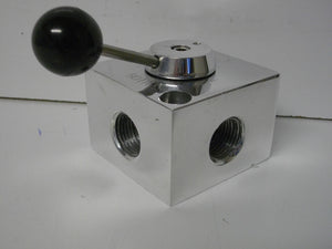 Polished Billet Manual 2 Tank Fuel Valve 1/2" NPT V-drive Jet Boat Eddie Marine
